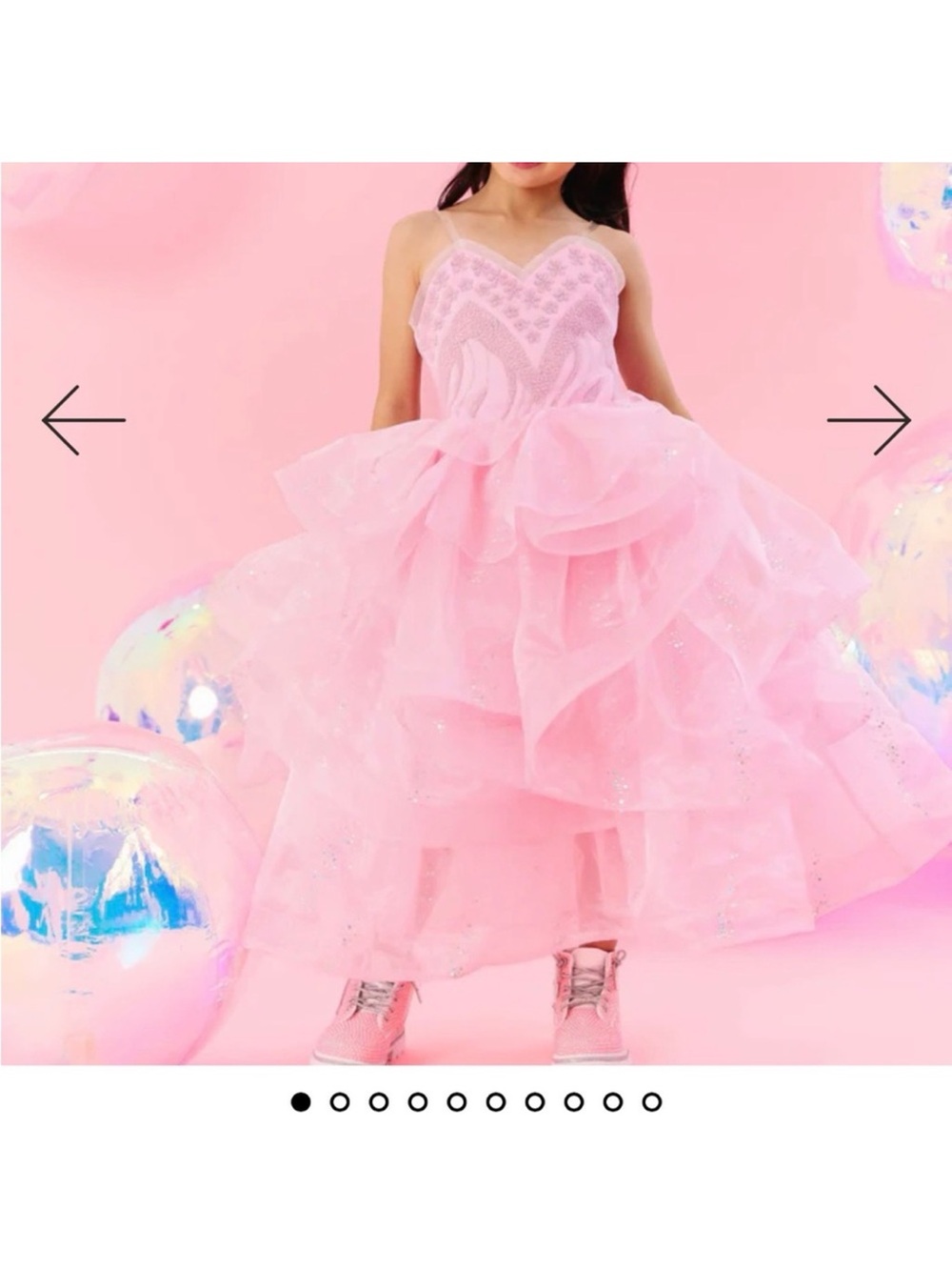 Lola + the boys Bubble Sparkle Gown Pink Wicked collection